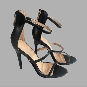 VENUS Black Strappy Stiletto Heels – Size 7.5 – Never Worn